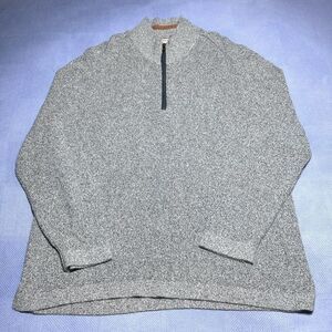 Carbon2Cobalt Light Gray‎ 1/4 Zip Mock Neck Pullover Sweater Men's Size 2XL